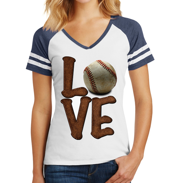 Baseball LOVE Raglan Sleeve Tee - School Gear Zone
